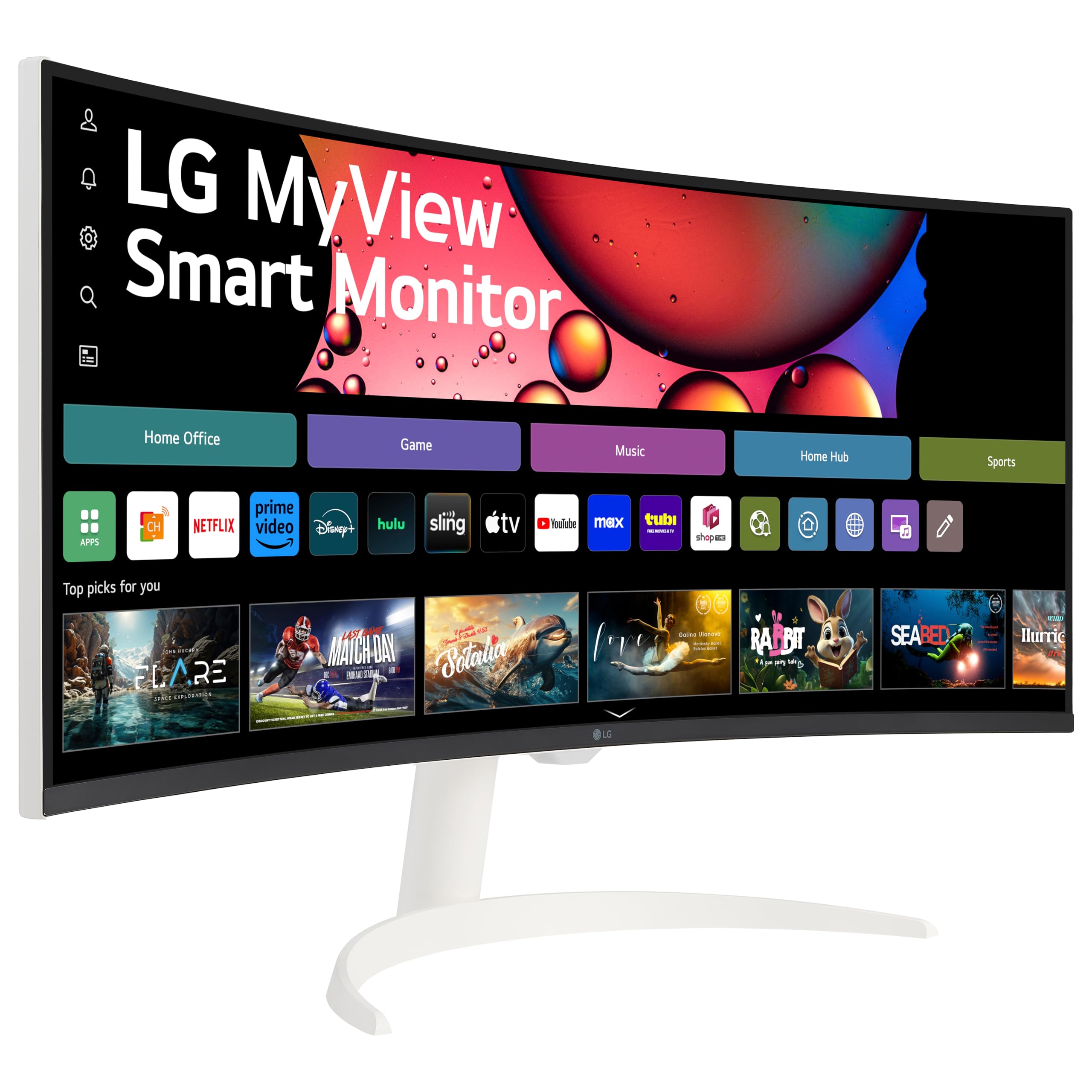 Amazon.com: LG 34SR63QA-W 34 inch Smart Curved Monitor with